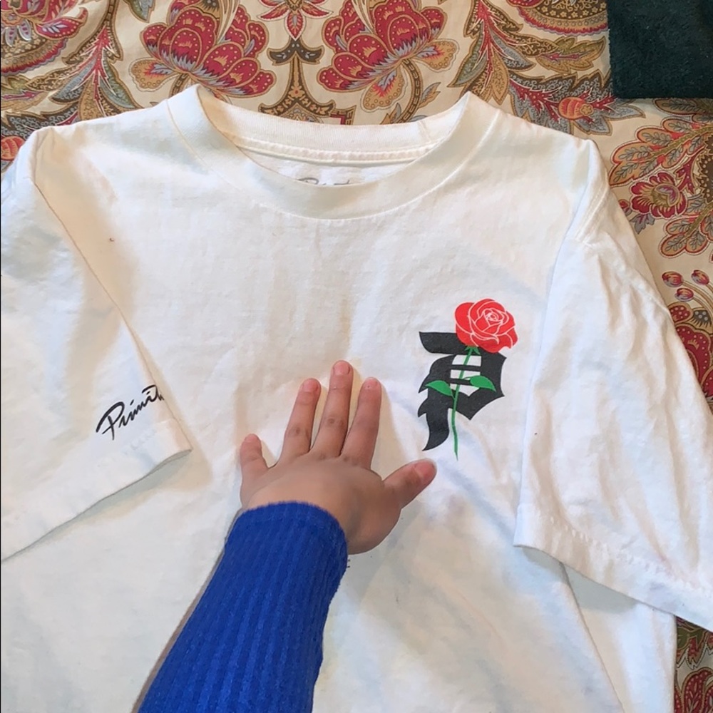Large White tee